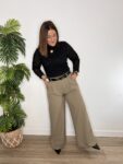 pantalón pinza cintura alta