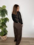 pantalon traje pinza con cinturón mujer oficina joven tendencia moda