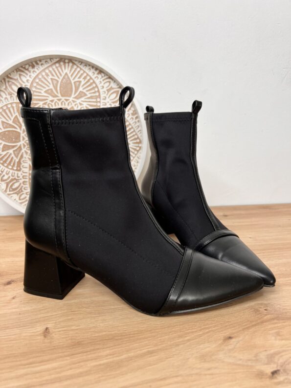 botin calcetin elastico combinado polipiel moda mujer joven