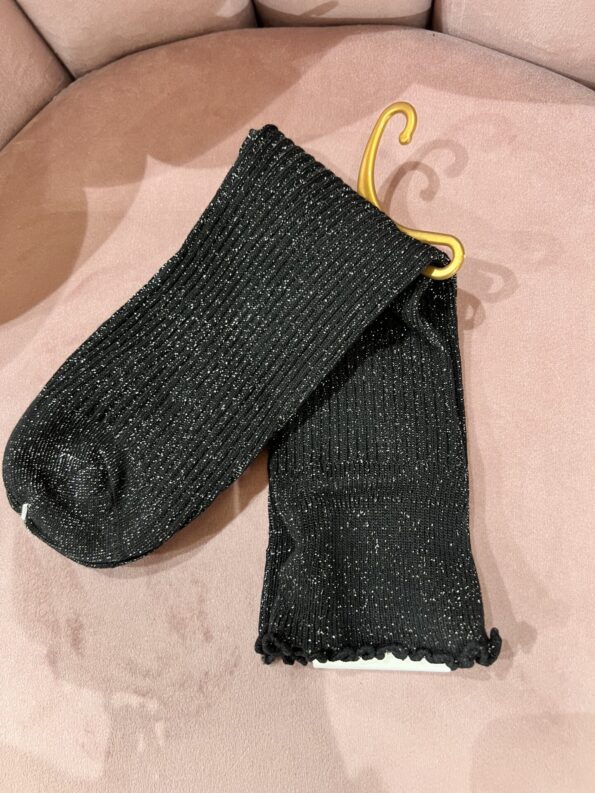 calcetin lurex brilli moda mujer joven negro deportivas tendencias