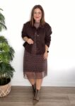 blazer chaqueta ante moda mujer marrón chocolate tendencia joven