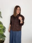blazer chaqueta ante moda mujer marrón chocolate tendencia joven