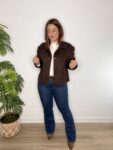 blazer chaqueta ante moda mujer marrón chocolate tendencia joven