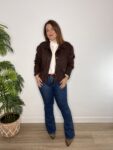 blazer chaqueta ante moda mujer marrón chocolate tendencia joven