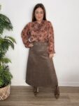 Falda antelina moda mujer online tendencia ante