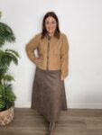 Falda antelina moda mujer online tendencia ante