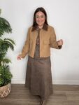 Falda antelina moda mujer online tendencia ante
