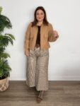 Chaqueta paño con cuello de micropana tendencia moda mujer