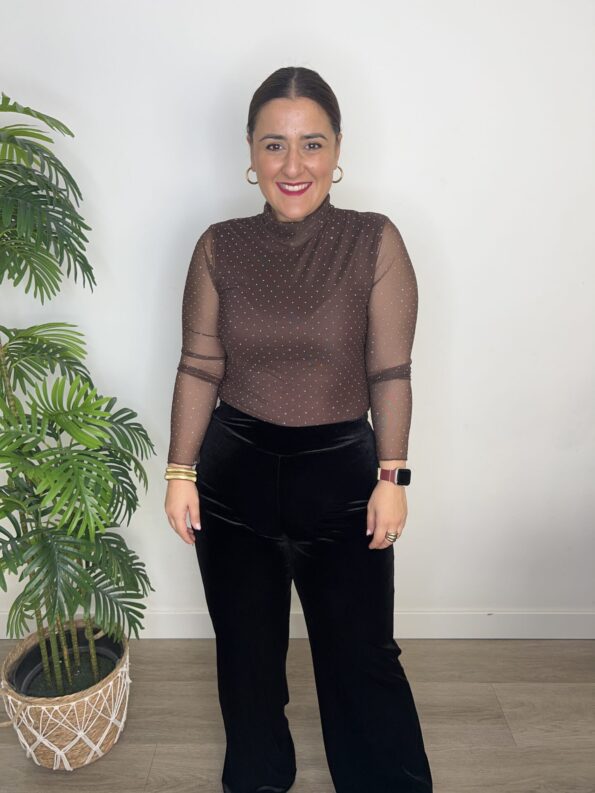pantalon fiesta noche terciopelo palazzo mujer navidad