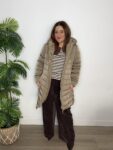 abrigo plumas con pelo moda mujer tendencias invierno