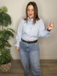 camisa cayetana cuadros azul moda mujer tendencia 40 años