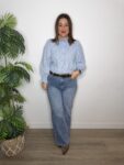 camisa cayetana cuadros azul moda mujer tendencia 40 años