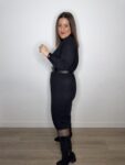 vestido punto mujer invierno tendencias negro