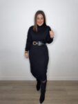 vestido punto mujer invierno tendencias negro