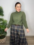 jersey verde navidad brillo lurex moda mujer