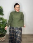 jersey verde navidad brillo lurex moda mujer