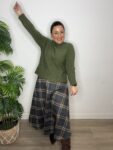 jersey verde navidad brillo lurex moda mujer