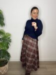 falda ante cuadros moda mujer