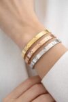 brazalete mujer triple tres oros moda tendencia joven