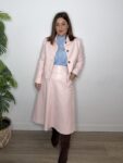 Falda polipiel rosa moda mujer tendencia 2026