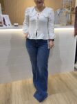 denim wide leg pantalón vaquero tendencia mujer