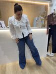 denim wide leg pantalón vaquero tendencia mujer