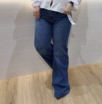 denim wide leg pantalón vaquero tendencia mujer