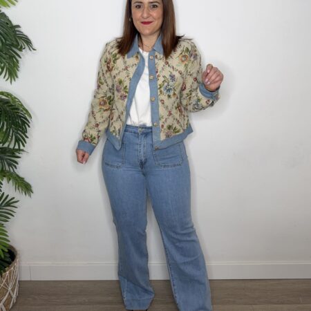 Chaqueta tejido tapicería tendencia moda mujer joven Stradivarius Zara mango