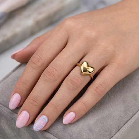 Anillo Cora de acero inoxidable tendencia para mujer