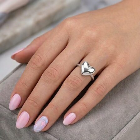 Anillo cORA de acero inoxidable elegante para mujer