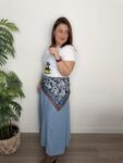 Falda larga tencel mujer fluida cintura elástica