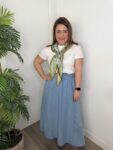 Falda larga tencel mujer fluida cintura elástica