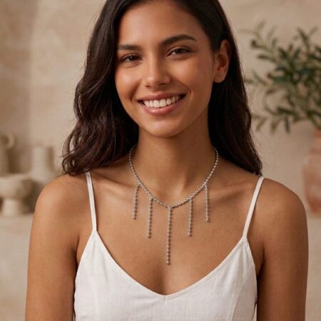 collar acero plata