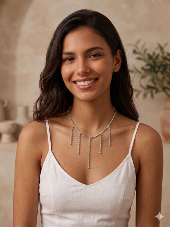 collar acero plata