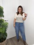 jersey manga corta algodón verano teckel tendencia perro rayas moda mujer
