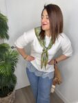 camiseta bajo asimetrico puntilla moda mujer joven tikok viral