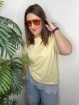 gafas de sol aviador lente naranja tendencia moda joven mujer verano