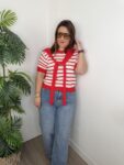 Jersey rayas pañoleta rojo marinero moda mujer tendencia joven