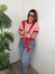 Jersey rayas pañoleta rojo marinero moda mujer tendencia joven