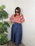 Jersey rayas blanco rojo moda tendencia mujer marinero hilo algodon