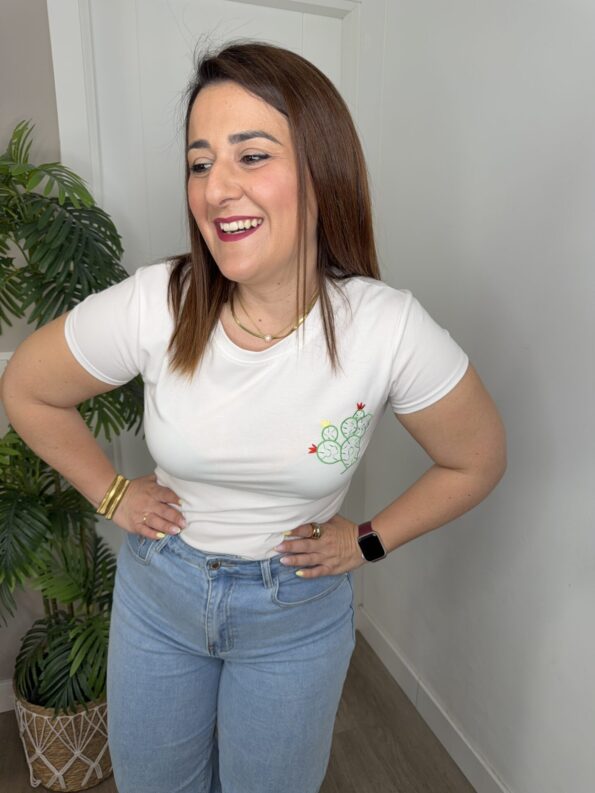 CAMISETA cactus bordado
