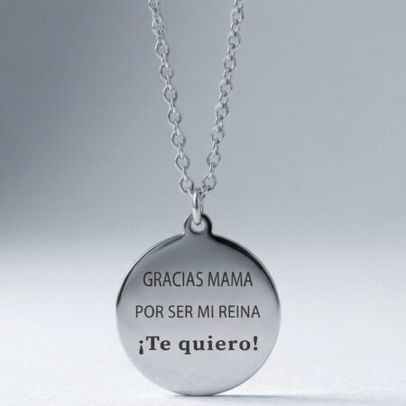 collar acero mama te quiero