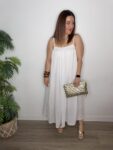 Vestido largo blanco ibicenco moda mujer mama