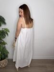 Vestido largo blanco ibicenco moda mujer mama