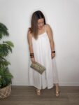 Vestido largo blanco ibicenco moda mujer mama
