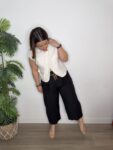 Pantalón fluido Barrel con cinturon