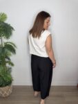 Pantalón fluido Barrel con cinturon