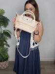 Bandolera efecto rafia multicolor mama tendencia mujer joven