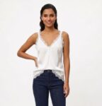 top lencero tirante ancho encaje blanco