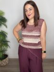 Pantalón bombacho con pañoleta de tachuelas moda tendencia mujer verano
